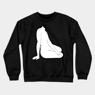 beauty moon white Crewneck Sweatshirt